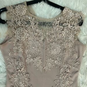 FashionNOVA Nude Bodycon Dress *WORN ONCE*